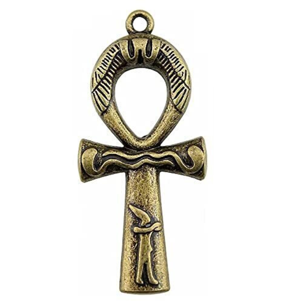 2248 FIAHNG Bronze Ankh Charm 10 PCs 43 mm x 19 mm Breath of Life